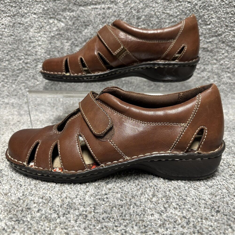Eurostep Leather Shoes Womens 9.5 Comfort Casual Cutout Chunky Vintage 90s Y2K